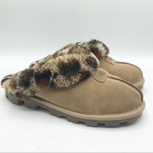 UGG Womens Coquette Leopard Slipper Shoes in Easy Slip-On Style